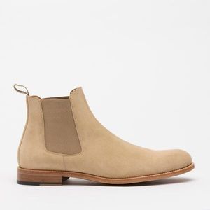 Taft Jude Boot in Tonal, Tan Suede Chelsea Boot